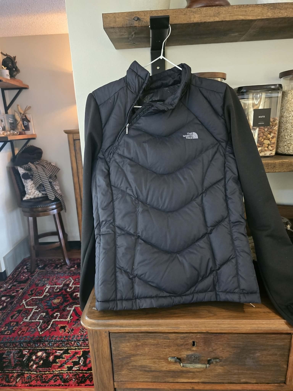 The North Face Women's Black Quilted Hybrid Puffer Jacket